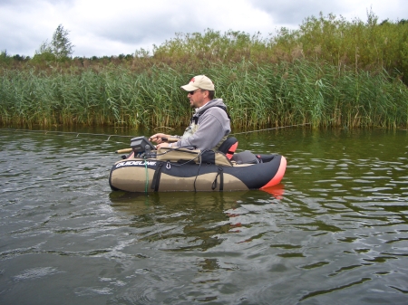 Tinsen auf dem Belly Boat