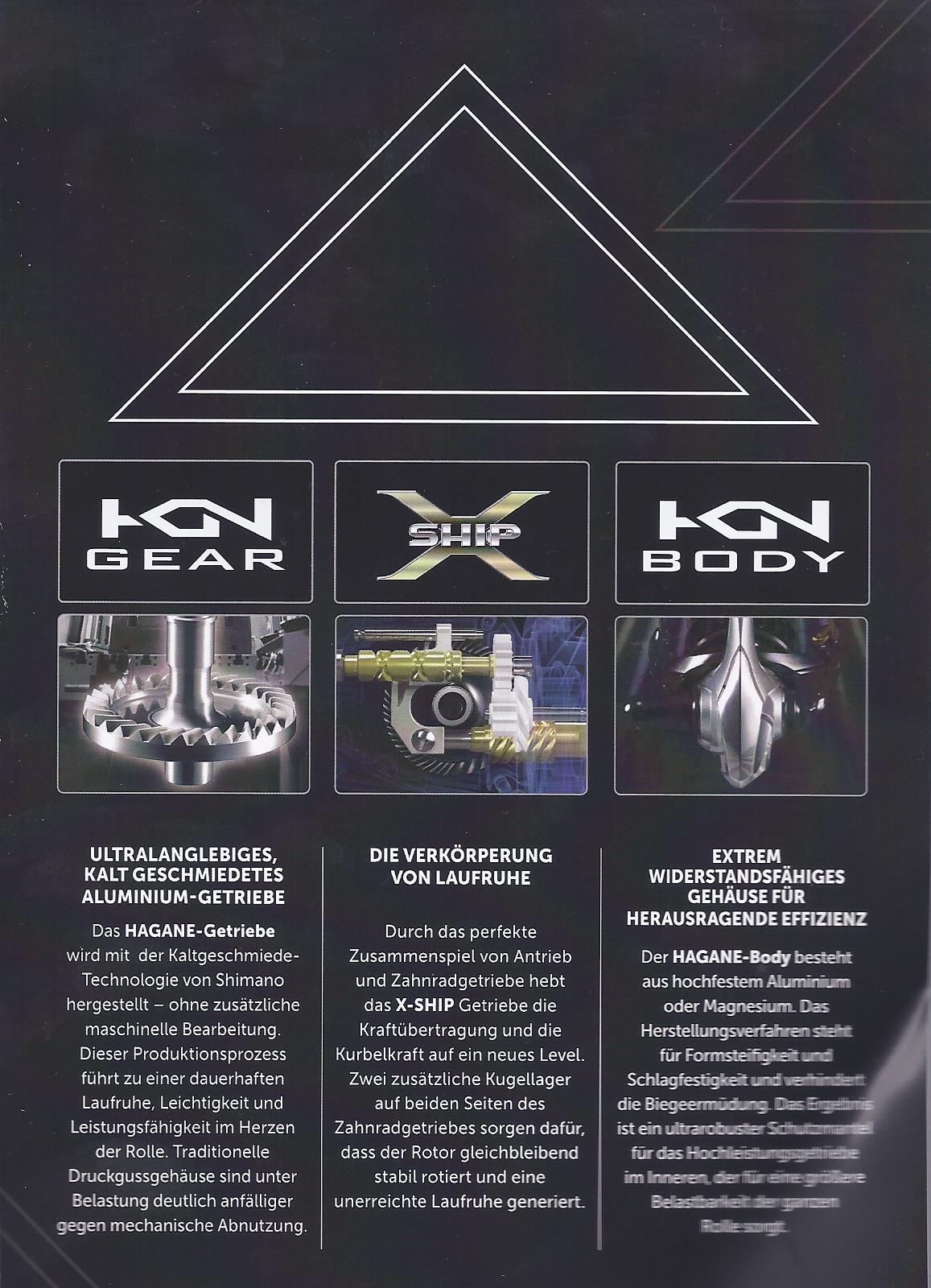 Die Hagane-Features aus einem Flyer herauskopiert.