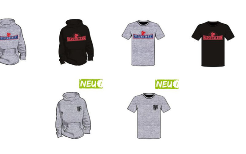 Logo-Motiv-Klamotten da – BA-Kollektion bald komplett!