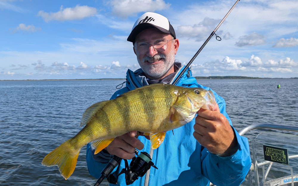 Mini-Krebs am Texas-Rig Barsch