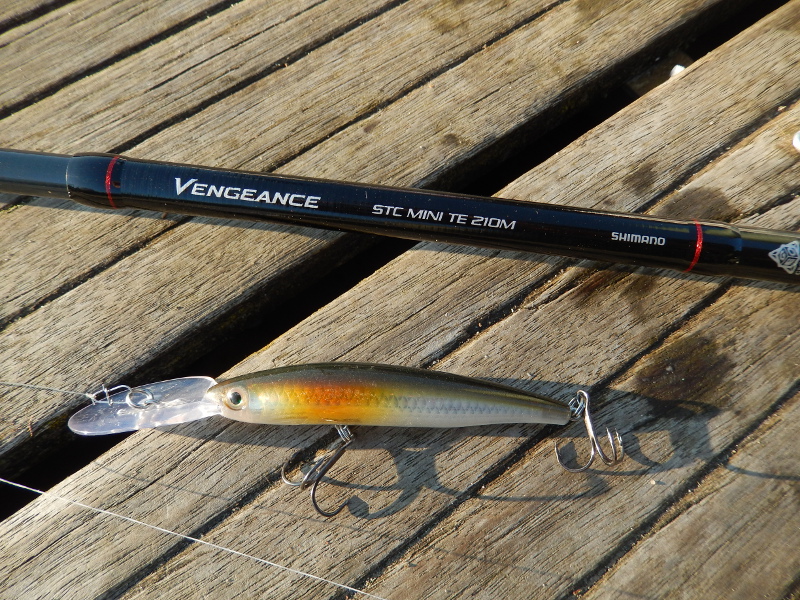 Vengeance Tele Mini mit Tieflauf Suspender Max Rap Fat Minnow, 9cm,13g Farbcode FAYU (Flake Ayu)